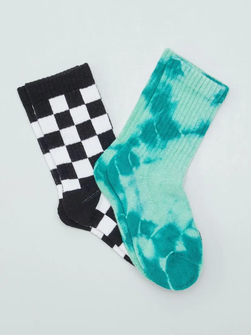 PACK DE CALCETINES ESTAMPADOS  2 PARES  VERDE